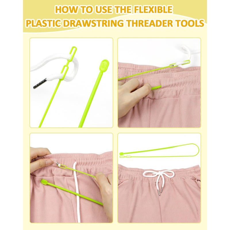 FIVEIZERO 16PCS Drawstring Replacement Kit 12PCS Hoodie Strings (Flat &