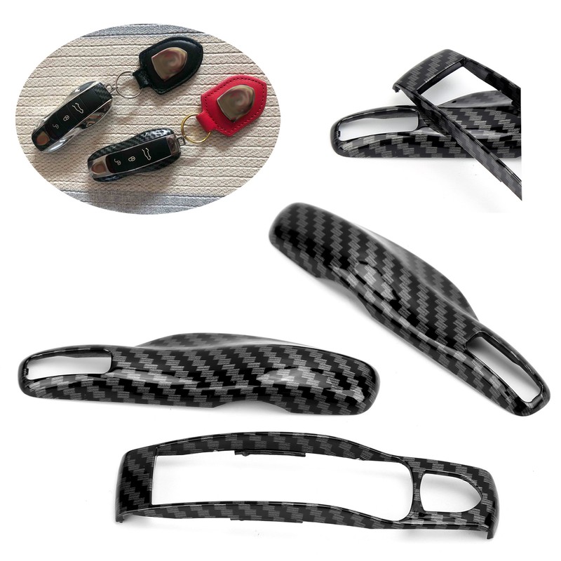 Keyfob Housing Cover Carbon Fiber Color Shell Fit for Cayenne