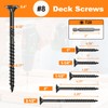 #8 x1-1/2 Deck Screws, 250Pcs Star Drive Wood Screws, Rust