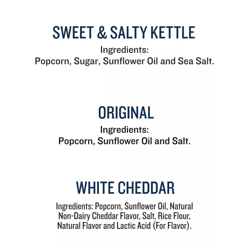 SkinnyPop Skinny pop Popcorn Variety Snack Pack Bags ( 36