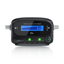 CSL Digital Satfinder Satellite Finder Meter LCD Display HD TV Compatible with Integrated Compass and Sound Output LEDs to Display Receiver Settings Also for Astra 19.2 Digital