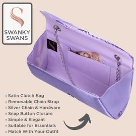 SwankySwans Women's Sophie Clutch Bag, Lilac