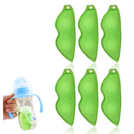 Kumoni Pet Bottle Wash Beans Water Bottle Cleaning Edamame Sponge 6pcs Narrow Mouth Bottle Interior Cleaning Cup Scrubber in the Shape of Peas for Interior Cleaning (Green, 6-piece)