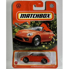Matchbox 2022 MATCHBOX 2019 ORANGE VOLKSWAGEN BEETLE CONVERTIBLE #14/102 MATTEL TOYS