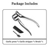 Garlic Press, Garlic Crusher, Stainless Steel Garlic Press Crusher, Ergonomic