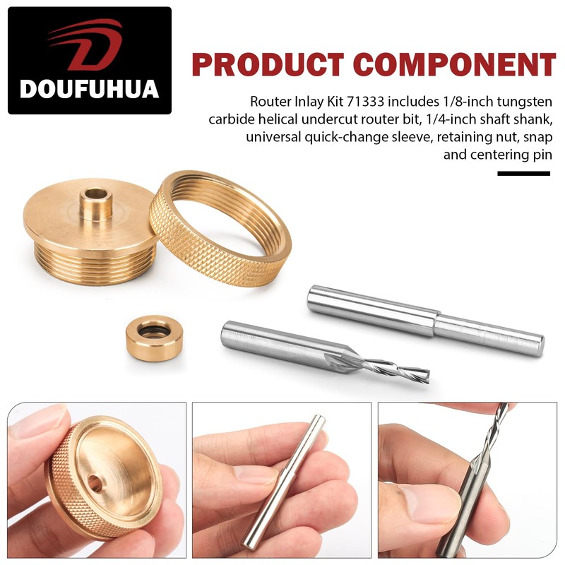 Router Inlay Bushing Kit Replacement for Router Template Guide Set