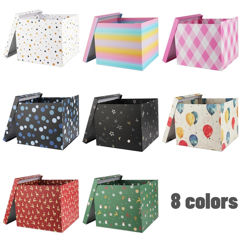 YINUOYOUJIA Large Gift Box 12x12x10Inch,Gift Boxes with Lids for Presents,Cute