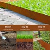 Corten Steel Landscape Edging 40 Inch Strips, 10-Inch Depth Metal