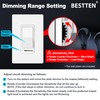 BESTTEN 10 Pack Dimmer Light Switch, for LED Dimmable Lamp,