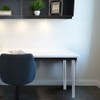 QLLY 28 inch Adjustable Metal Desk Legs, Office Table Furniture