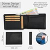 Baur Men's Genuine Leather Wallet with RFID Protection, Landscape Format,