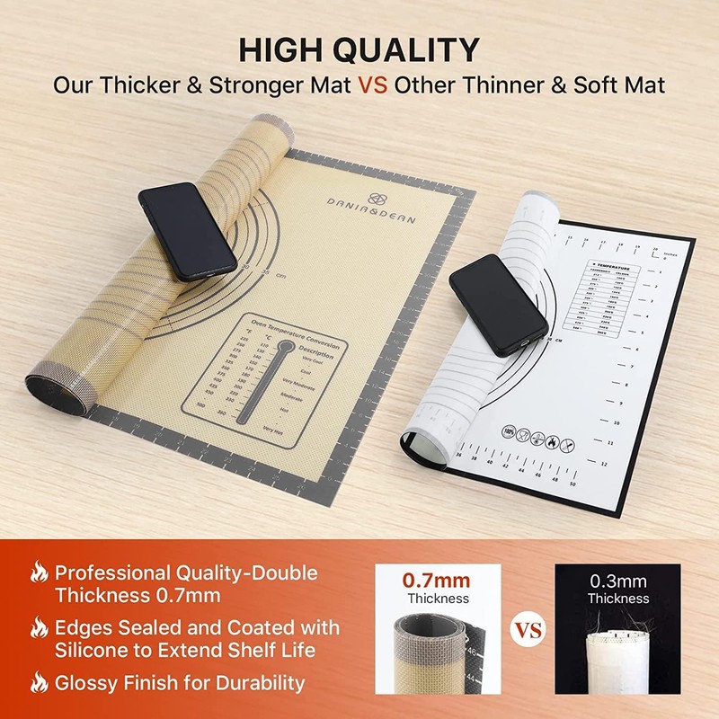 Baking Mat, 26" x 16" Large Silicone Non-slip Baking Pastry