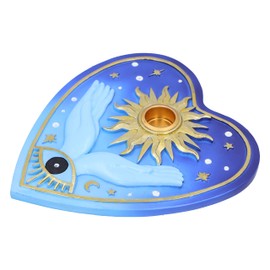 Nemesis Now Fortunes of the Sun Incense Burner 15cm, Resin, Palmistry Incense Holder, Sun and Stars Palmistry Design, Cast in the Finest Resin, Hand-Painted, Holds Incense Cone
