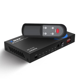 OREI 8K 2×1 HDMI 2.1 Switch – 8K@60 Hz/4K@120 Hz HDR10+/Dolby Vision Pass‑Through, HDCP 2.3, Optical & RCA L/R Audio Extractor, IR Remote, Metal Housing – 2‑Input HDMI Switch