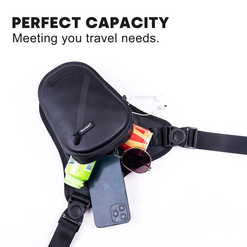 WILD HEART Waterproof Motorcycle Leg Bag, Versatile Chest/Leg/Tool/Shoulder/Messenger/Waist Bag TPU