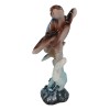 Nautical Ocean Blue Giant Sea Turtle Swimming By White Corals