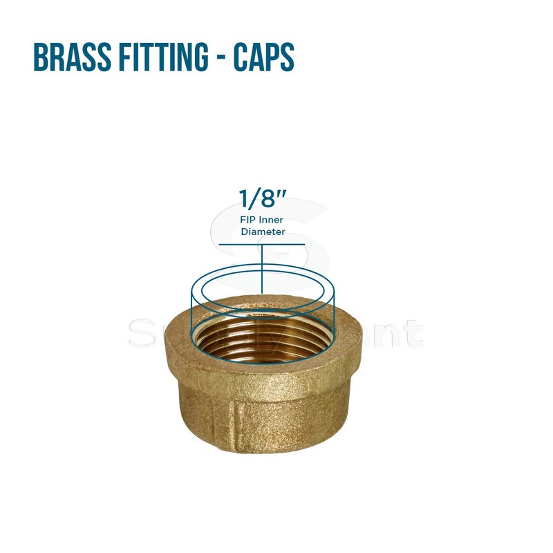 Supply Giant CSDB0018 1/8 in. Lead-Free Brass Pipe Cap for