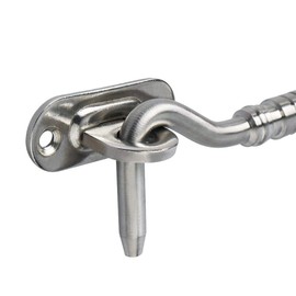 BN Storm Hook Cabin Hook Stainless Steel Heavy Duty Cabin Hook and Eye Lock for Shed, Gate or Garage Door (188mm)