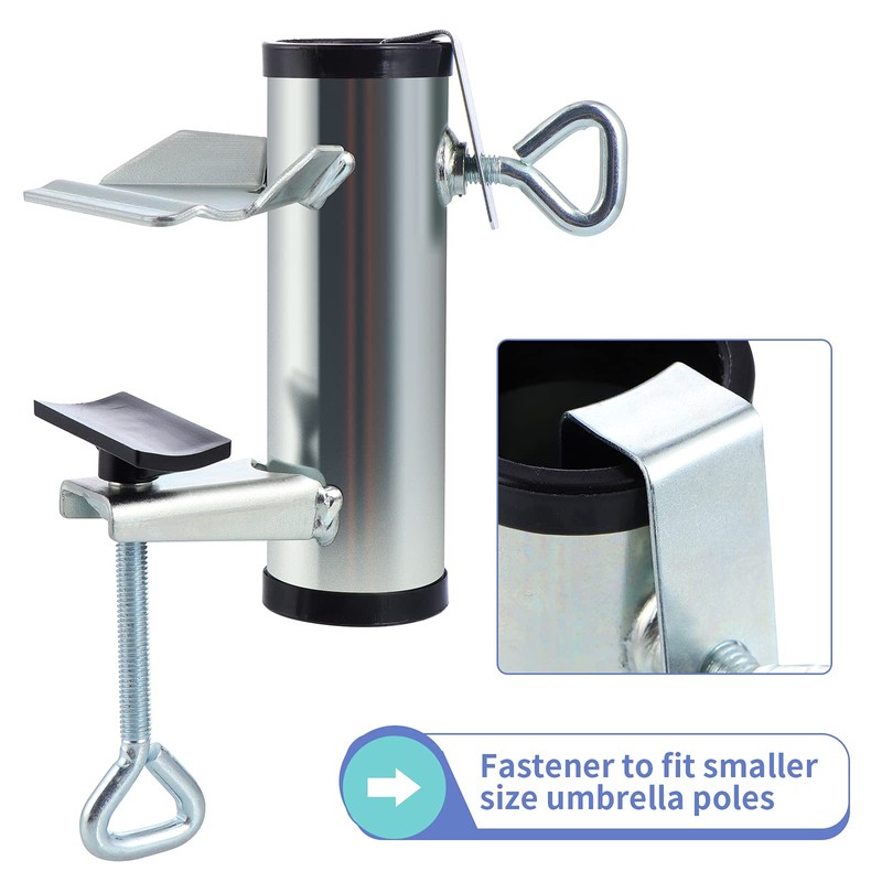 MOLIGOU Deck Umbrella Clamp, Patio Balcony Umbrella Stand Clip, Parasol