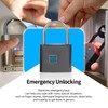 KENRONE Fingerprint Padlock with Emergency Key, IP66 Waterproof and Rustproof,