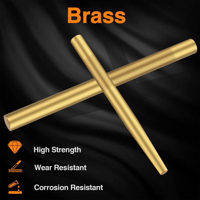 EVRBUL Brass Drift Pin Punch Set Hand Tool Punches 3/8in