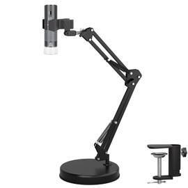 Ninyoon 4K WiFi Microscope with Max 55 cm Height Stand & Table Clamp, 50-1000X USB Digital Microscope 3840x 2160P Camera, Work for iPhone, Android, Windows, Mac, Linux, Chrome