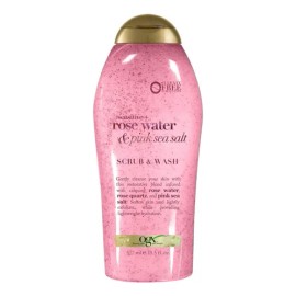 OGX Jabón Corporal Exfoliante Fresh con Sal Rosa y Agua de Rosa