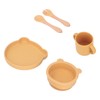 Baby Feeding Set Cute Bear Shape Soft Safe Silicone Toddler