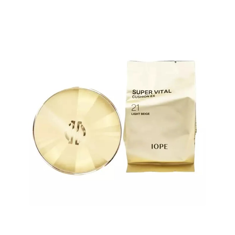 IOPE 아이오페 슈퍼바이탈 쿠션EX (SPF50+) 16g x2개 리필포함 21라이트 베이지