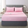 Satin-Silk Sheets Queen Size Bed Set, Pink Soft Cooling Deep