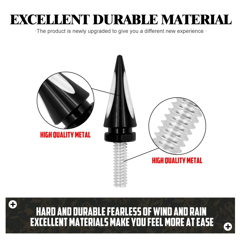 HDBUBALUS Spike Windshield Windscreen Black Screws For Harley Street Electra