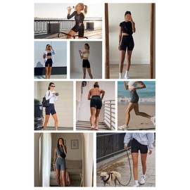 Persit Women's Short Leggings, Opaque Cycling Shorts with Pockets