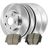 AutoShack Front and Rear Brake Kit Rotors and Ceramic Pads