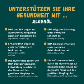 Premium Omega 3 Algae Oil | High Dose | Natural DHA & EPA for Heart, Brain & Vision | Vegan | 100 ml | 40 Day Supply | Orange Flavour