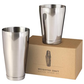 Jettory Boston Shaker, 2-Piece Stainless Steel Cocktail Shaker Set, 750 ml / 500 ml Cocktail Shaker, Bar Set for All Professional Bartender and Home Cocktail Lovers (Silver)