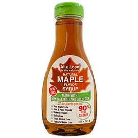 Maple Syrup All-u-Lose, Natural, Non-GMO, Low Carbs & Calories made with Allulose (4 Pack)