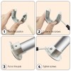 4 Packs Stainless Steel Wardrobe Bracket U-Shaped Rod Socket Flange