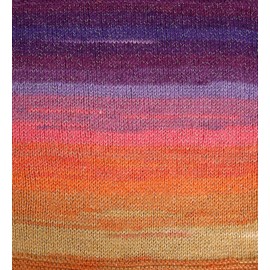 Moonlight Glitter Batik Simli 100 g Knitting Wool for Knitting and Crocheting 20% Wool Metallic Wool Turkish Wool Gradient Wool Glitter Wool (5600 Purple Berry Orange)