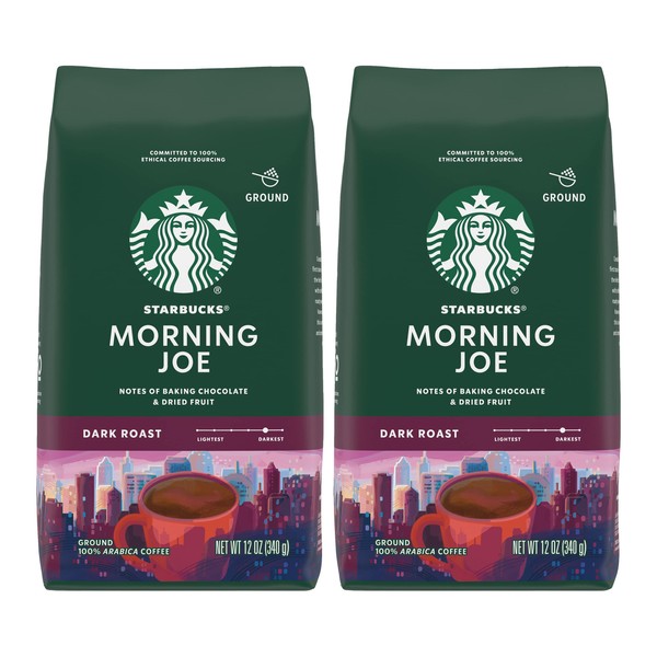 Starbucks Ground Coffee, Gold Coast, Morning Joe, Dark, 12 Ounce (Pack of 2)