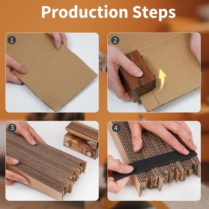 Cardboard Cutter for Cat Scratchers,Wooden cat Cardboard Cutter，Box Cutter for