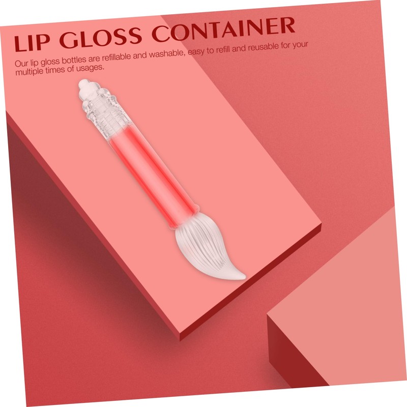 Baluue 6pcs Lip Gloss Tube Containers Refillable Lipstick Bottles Applicator