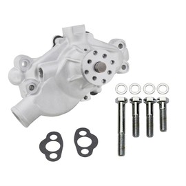 SBC Short Heavy Duty Aluminum Water Pump & Chrome Bolts