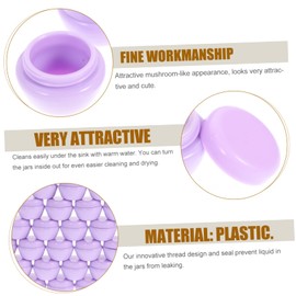 Healeved 40pcs Mushroom Shape Cream Jars Cute Travel Lotion Containers for Creams for Camping Toiletry Bags and Daily Use Convenient and Attractive Packaging