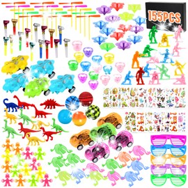 Juguetes para Piñatas Infantiles,155pcs Recuerdos Fiesta Infantil,Juguete Piñata Surtidos para Niños de 3+ Años,Juguet Granel de Caja para Recompensa de Clase, Rellenos de Piñata, Premios de Carnaval