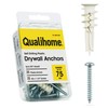 #8 Self Drilling Drywall Plastic Anchors with Screws - No