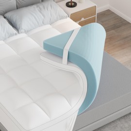 Dual Layer 4.5 Inch Memory Foam Mattress Topper Twin, 2.5 Inch Cooling Memory Foam, 2 Inch Thick Pillow Top Mattress Pad Cover for Hard Bed, Soft Fluffy & Pressure Relief & Medium Support