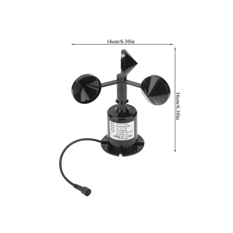 풍속 센서 0-70m/s 환경 출력 펄스형 3컵 풍속계 Anemometer 0-70m/s
