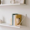 WORHE Travertine Bookends Decorative, Marble Decorative Bookends for Shelves, Heavy-Duty