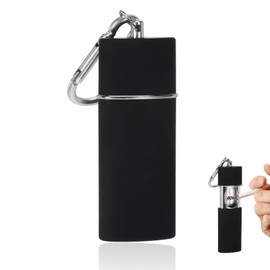 Pocket Ashtray Odour-Proof, Pocket Ashtray, Ashtray for On the Go (Matte Black)