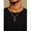 NORBU 18K Gold Over 925 Sterling Silver Crucifix Necklace for